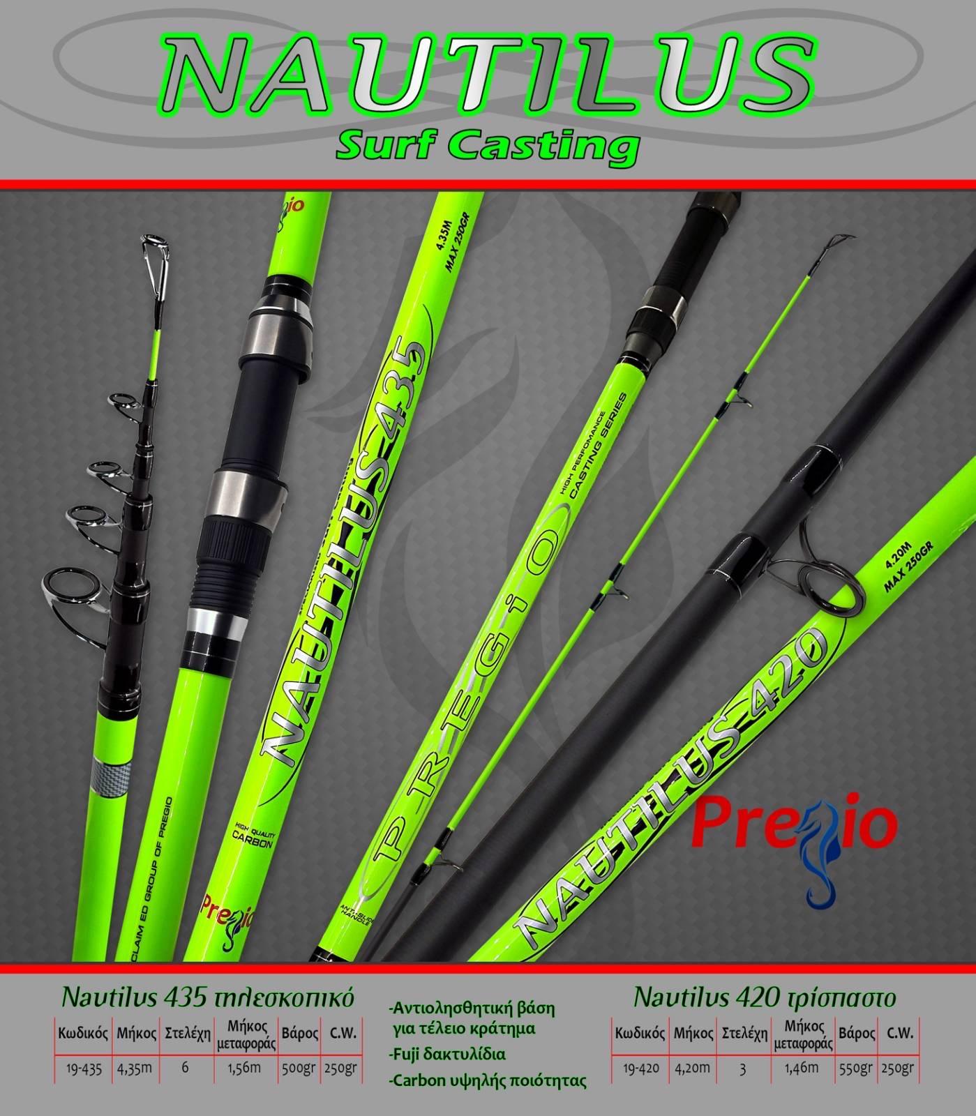 Fishing Rods - Fishing Rods for Shore - Surf Casting - Surf Casting Fishing  Rod Pregio Nautilus 420 19-420