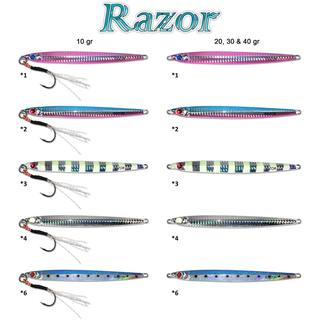 Fishing Pilkers Pregio Razor 20 30 & 40gr